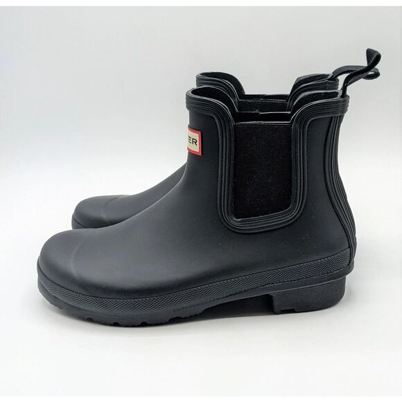 Hunter Women's Original Chelsea Waterproof Rubber Ankle Rain Boot (Navy) - US 8 - Picture 3 of 6